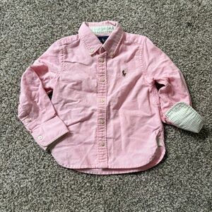 Polo Ralph Lauren Pink Oxford Long Sleeve Button Down Size 2T
